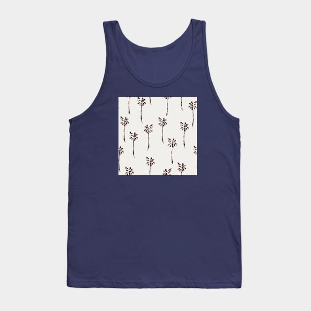 Palm Trees Pattern - Brown Tank Top by Belcordi